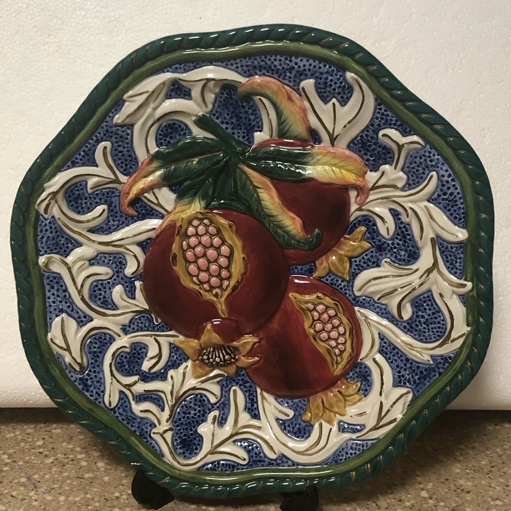 Fitz and Floyd Classics “Pomegranate” Decor Wall Plate